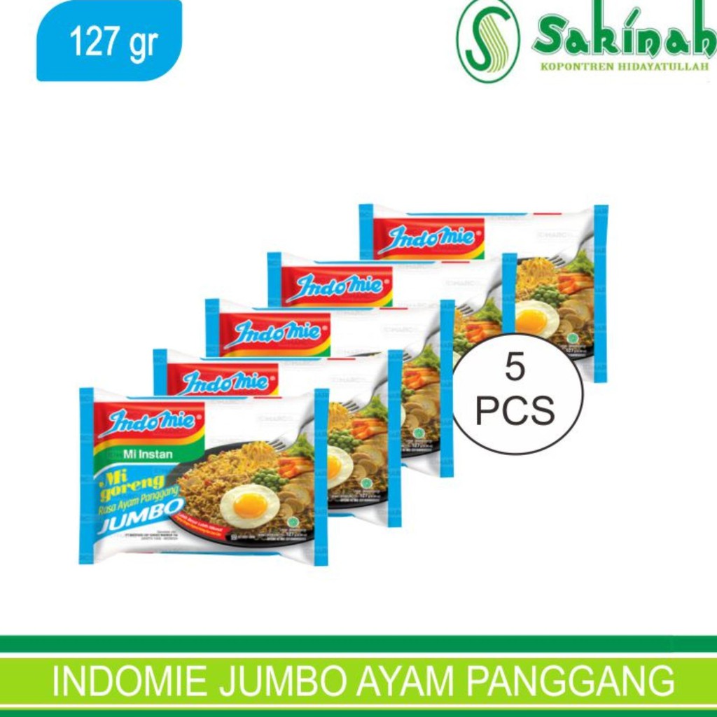 Indomie Goreng Jumbo Rasa Ayam Panggang - (5 Pcs)