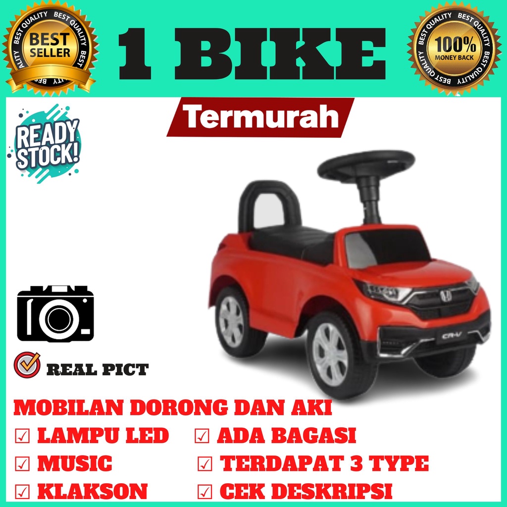 Tolo Car Tolocar PMB K606 C Mainan Ride on Mobil Anak Dorongan Aki K606 B CRV mainan anak