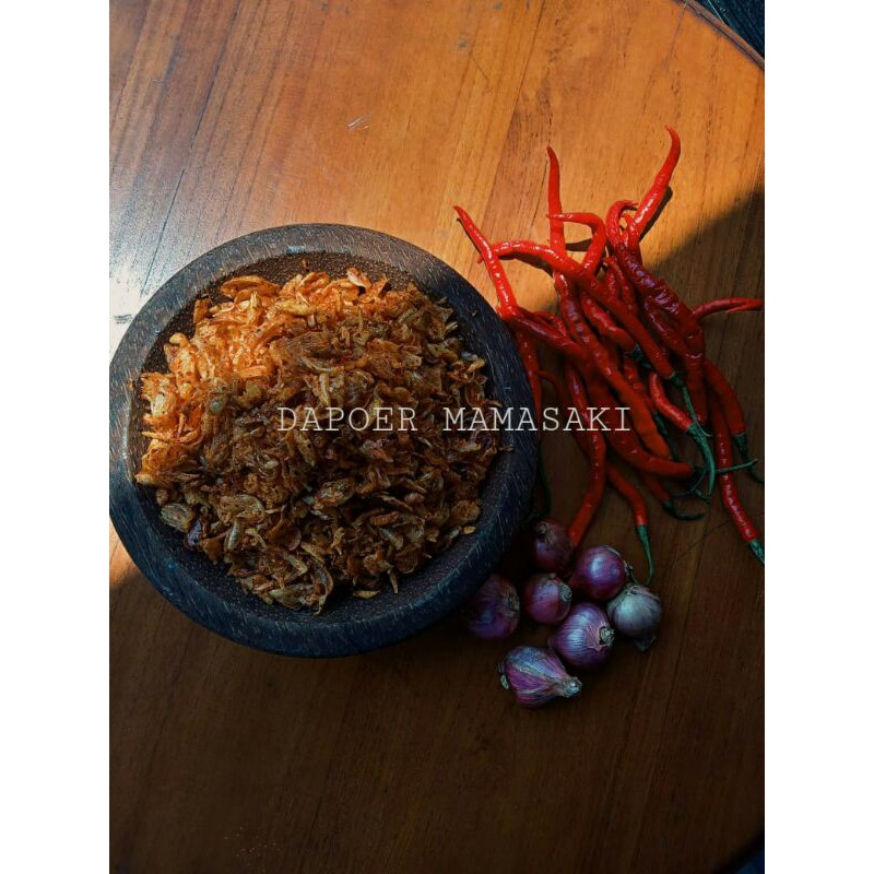 

bawang goreng pedas asli tanpa campuran kemasan 100 gram