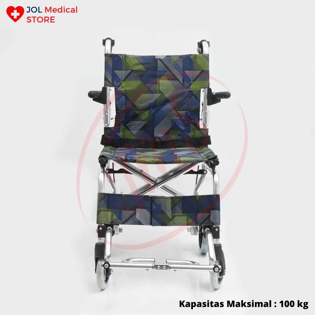 Kursi Roda Travel Juara JML 01 Dapat TAS  Aluminium – Kursi Roda Travelling Lipat Ringan untuk Haji
