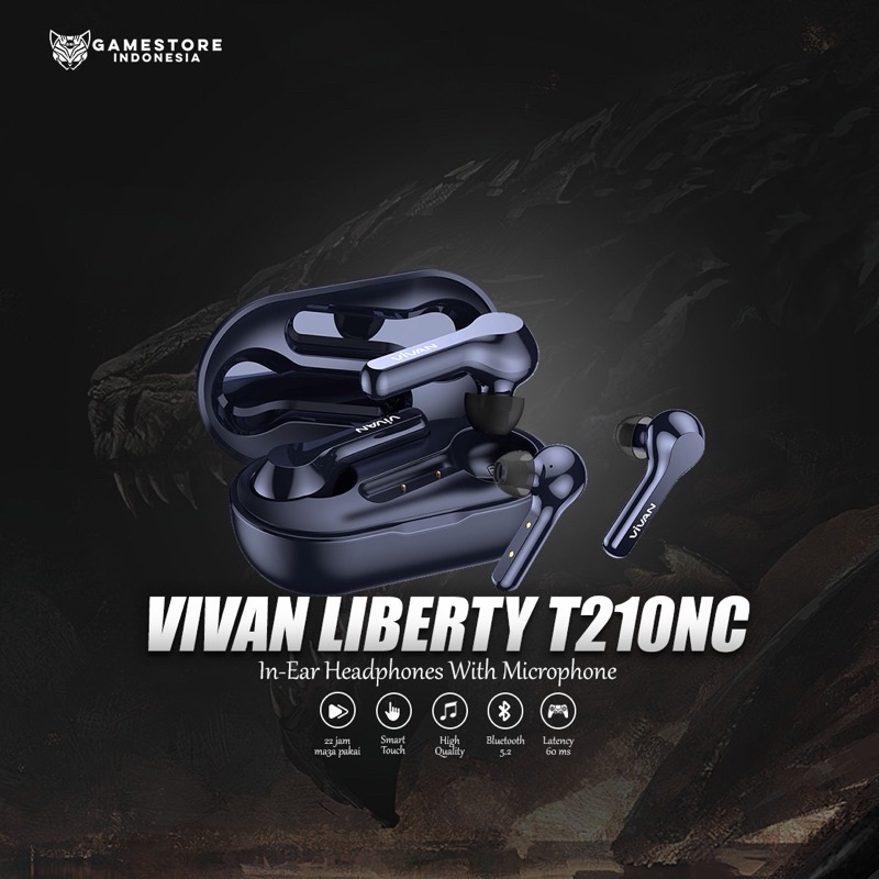 VIVAN Headset TWS True Wireless Mirroring Liberty T210NC, LIFE T200NC, LIBERTY T300NC ORIGINAL Garansi Resmi 1 Tahun