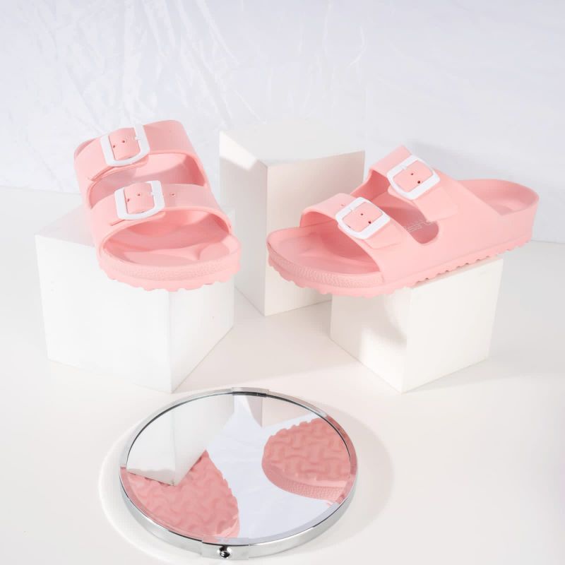 Sandal Wanita Strap Gesper Sandal Cewek Tali Slip On Sendal Cewe