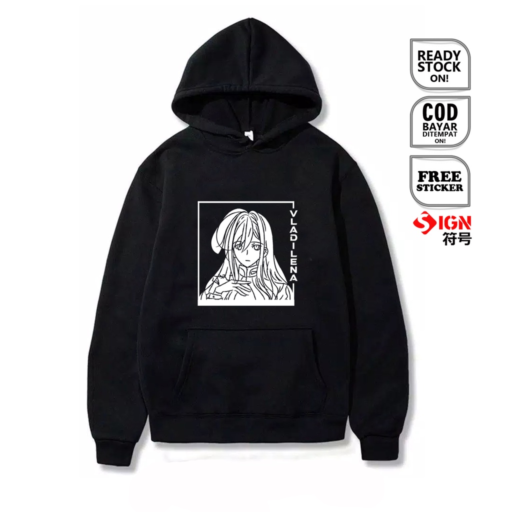 HOODIE WAIFU ANIME MANGA LENA VLADILENA MILIZE 86 EIGHTY SIX SHINEI NOUZEN ANJU EMMA BAJU JEPANG JAPAN CULTURE COSPLAY WIBU OTAKU SPEARHEAD AQUADRON REPUBLIC OF SAN MAGNOLIA SIGN CLOTH