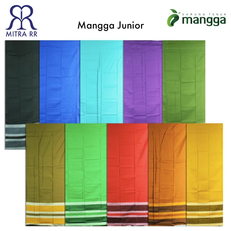 Sarung Tenun MANGGA Junior Polos Warna Salur Satuan / Grosir Sarung Anak