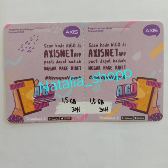 Voucher Kuota Axis Aigo 2GB 30H