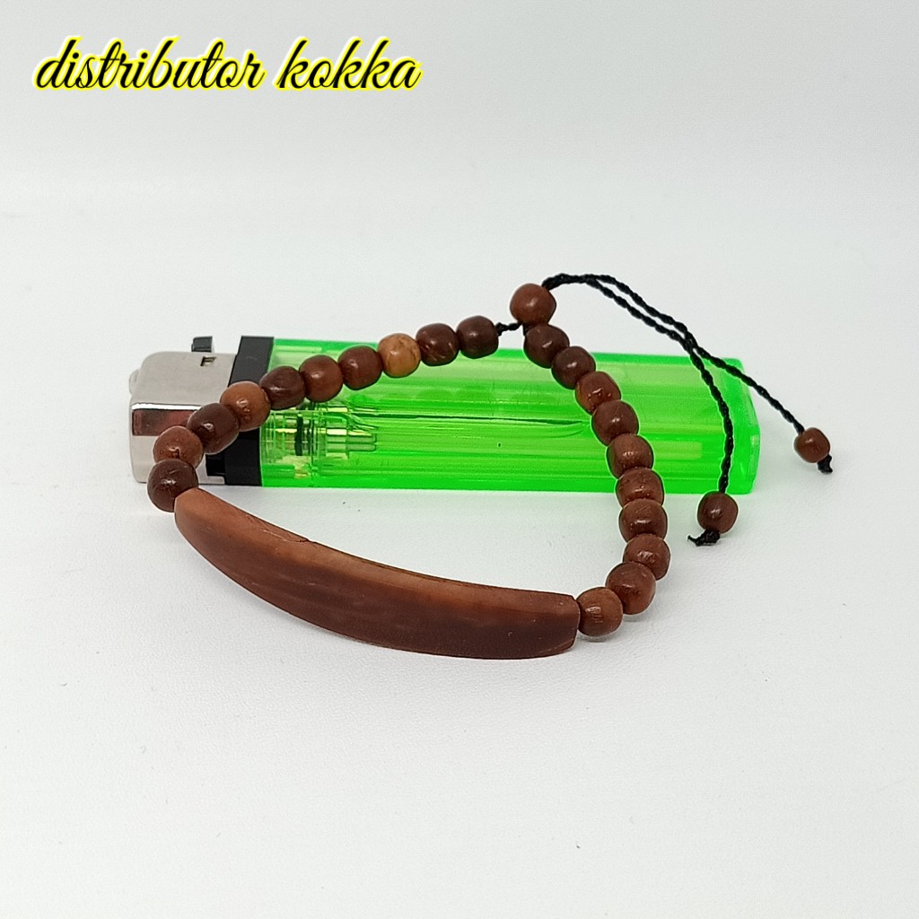 ( SUPER MURAH ) Gelang Kokka kaukah plat polos coklat
