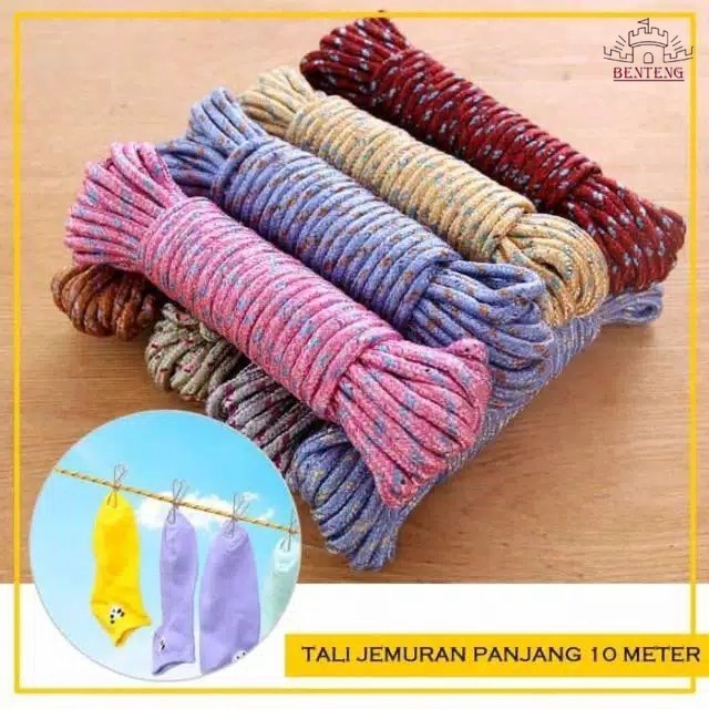 TJ10 - TALI JEMURAN NYLON 10M JEMURAN NYLON TALI TAMBANG JEMURAN BARU -JEMURAN NYLON