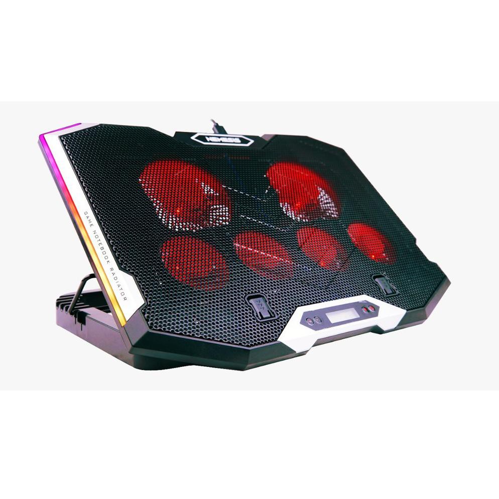 Cooling pad laptop Nyk X-5 Kingfisher 6 fan RGB - Pendingin laptop nyk X5 - Cooler fan nyk x-5 (KODE