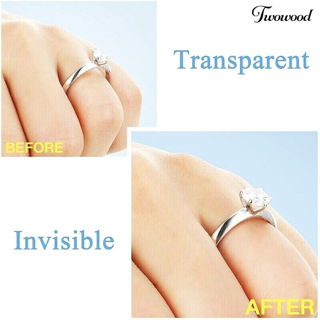 8 Pcs Alat Pengatur Ukuran Cincin Bahan TPU Transparan