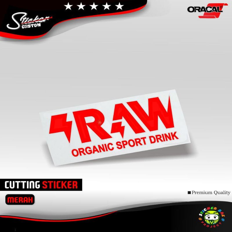 Sticker raw 1 warna cutting sticker 1pcs stiker helm stiker raw organic sport drink