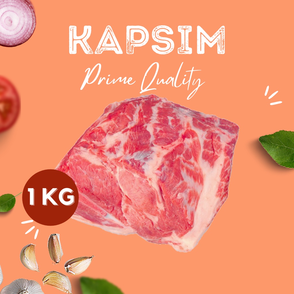

Daging Babi Kapsim 1KG - ( Sirloin ) Prime Quality