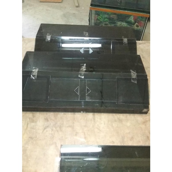 @#@#@#] Tutup akuarium 60x30x30 kaca hitam
