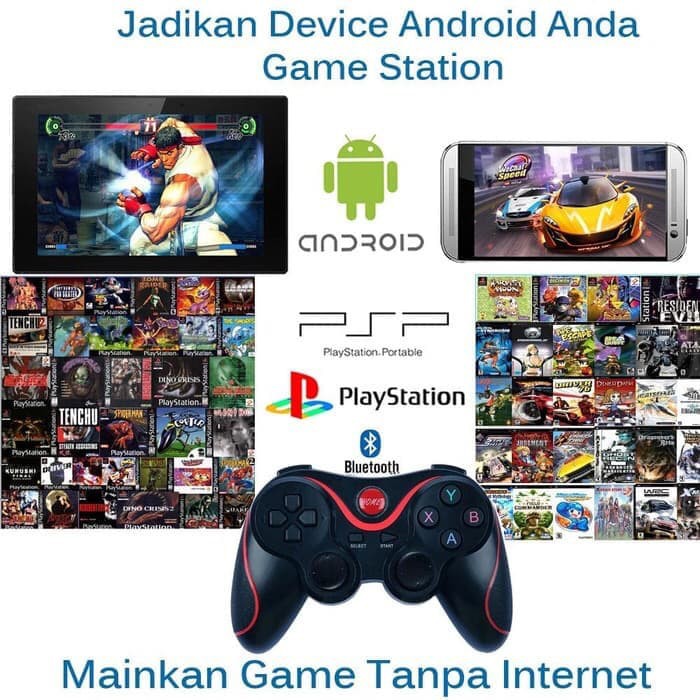 Gamepad Bluetooth Controller for Android Terios x3 With Holder X3