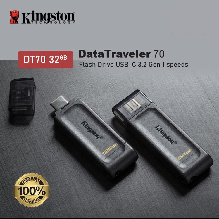 FlashDisk Drive Otg Kingston Dt70 32GB Type-C Original 100% Speed USB 3.2