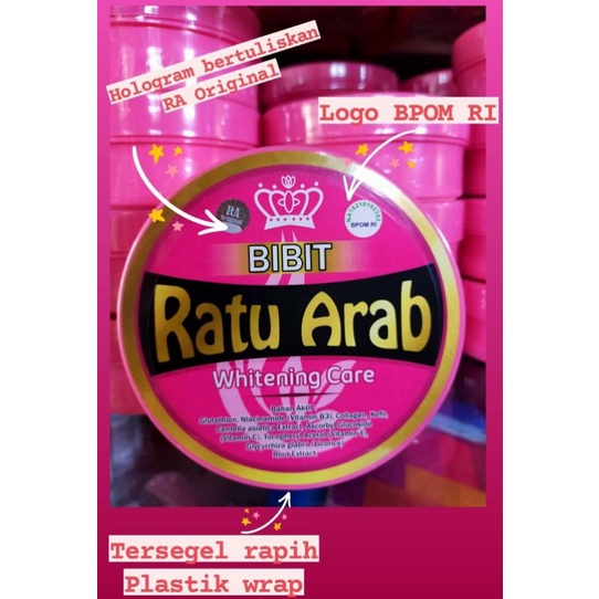 BIBIT RATU ARAB BPOM/ PEMUTIH BADAN/ HANDBODY PEMUTIH