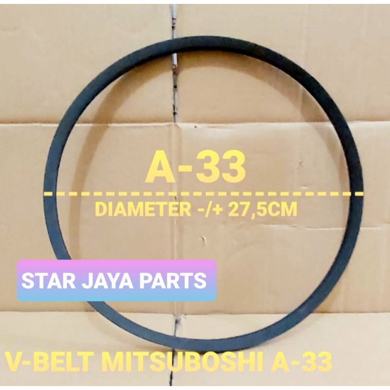 V-Belt Vanbelt Fanbelt Mitsuboshi Mesin Cuci A 33 / A 820E