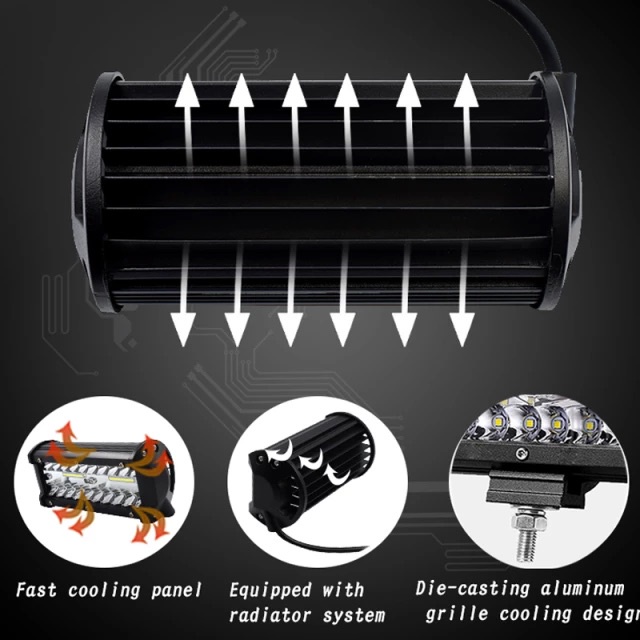 Lampu Tembak Sorot LED Bar CWL 40 Titik Mata 120 Watt Mobil Motor 120W 12 Volt 12V Worklight