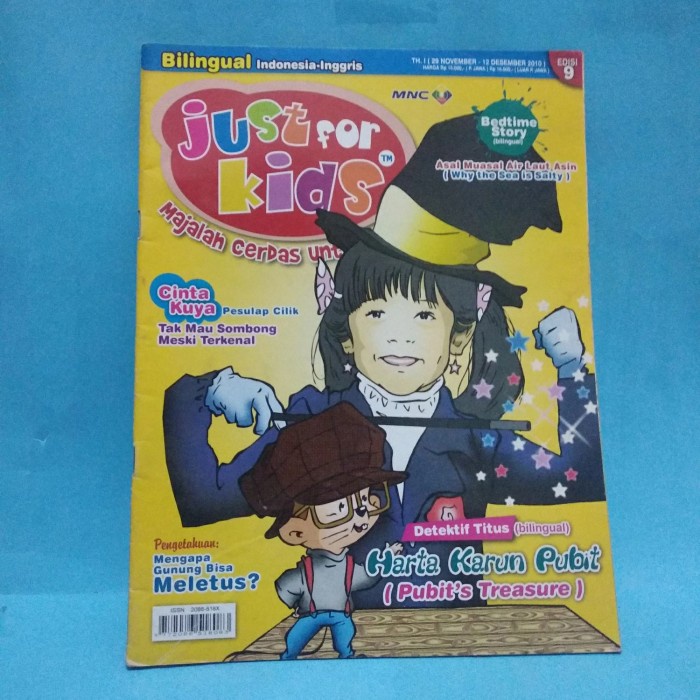 Majalah just for kids Harta karun pubit bilingual