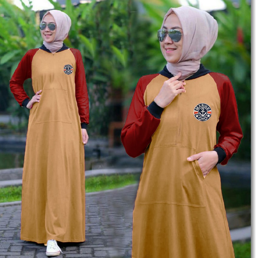 COD Long Dress Pakaian Wanita Dress Gamis Cassual Gamis Terbaru Fashion Wanita Muslimah Sleteing