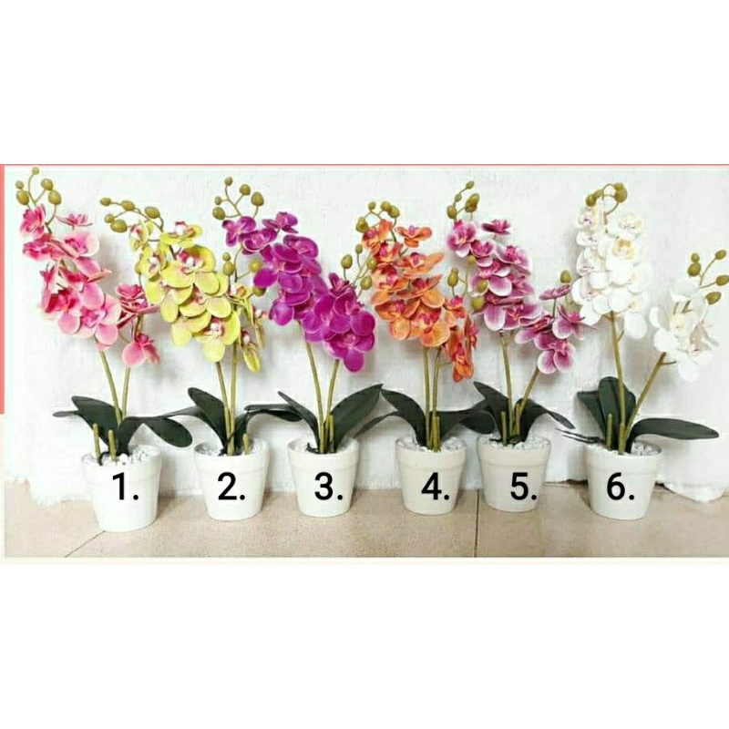 anggrek latex bunga anggrek artificial rangkaian bunga anggrek latex artifisial