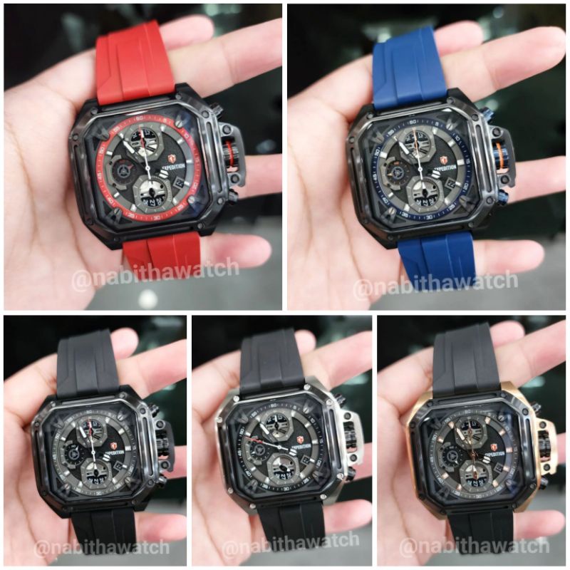 Jam Tangan Pria Expedition Chronograph E 6812 New 6812 Original Garansi Resmi
