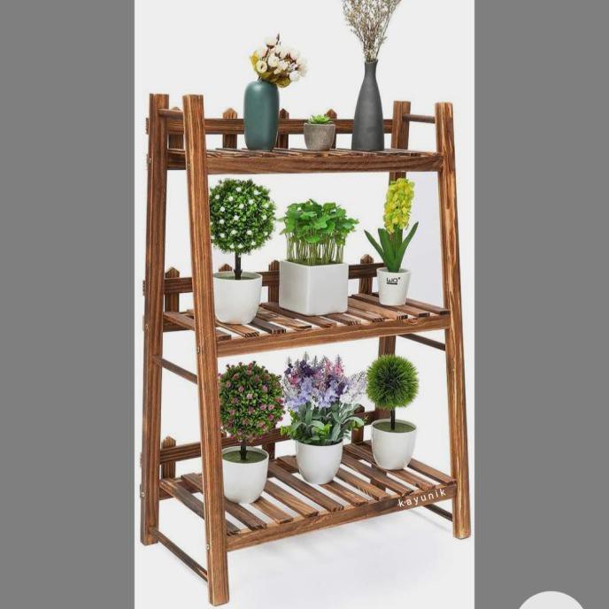 Rak Tanaman Kayu/Rak Bunga Kayu/Rak Tanaman Cantik/Rak Susun Kayu Sonbokshop