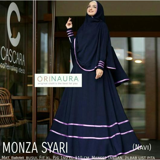 ATASAN MUSLIM JAHITAN RAPI GAMIS / BAJU / PAKAIAN WANITA MUSLIM MONZA SYARI CV3