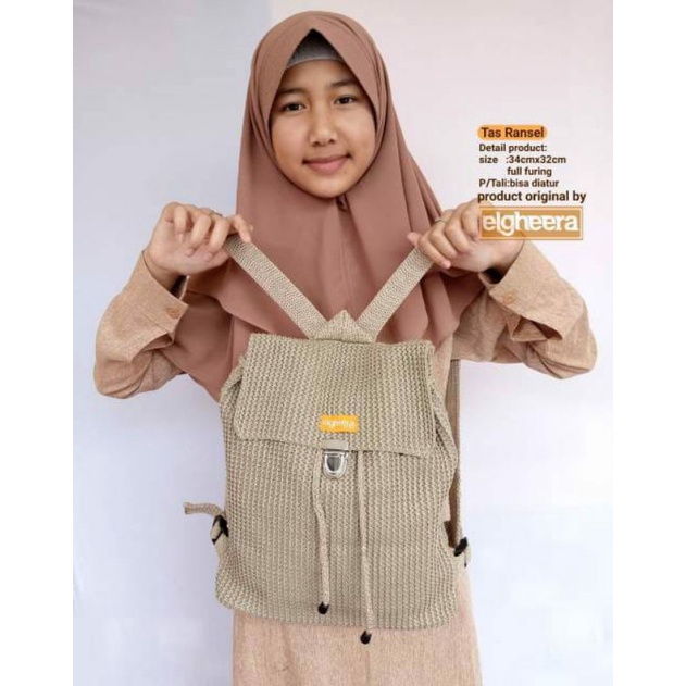 [HUSNA COLLECTION] TAS GENDONG POLOS / TAS RAJUT GENDONG / TAS POLOS