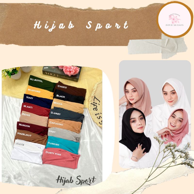 Hijab Sport Olahraga | Jilbab Volly Sport Daily Hijab | Jilbab Instan Olahraga Voli