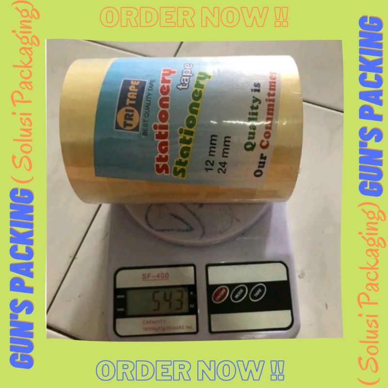 

Lakban /OPP Tape UK 24MM x 90 YARD x 41 mic [ 1 inci ] - Best Quality - The Best Price