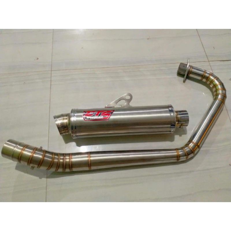 kenalpot racing CTS ORI bulat kompetisi cantol motor MP CB herex GL Tiger lama leher