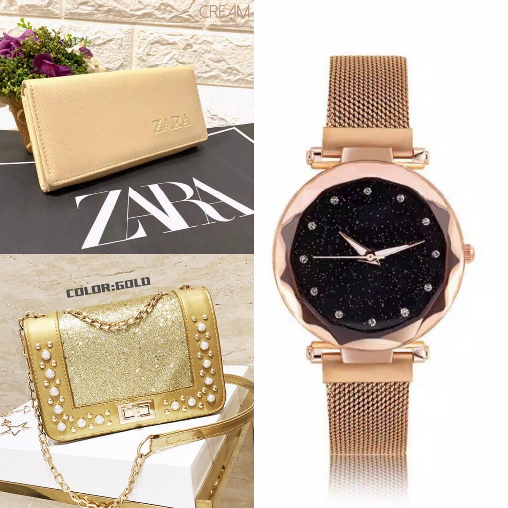 paket tas 3in1 gliter diana mutiara