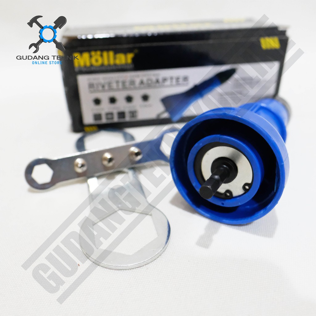 Mollar Adaptor Tang Rivet Mesin Bor / Adapter Drill Riveter Mollar - Adapter Paku Rivet