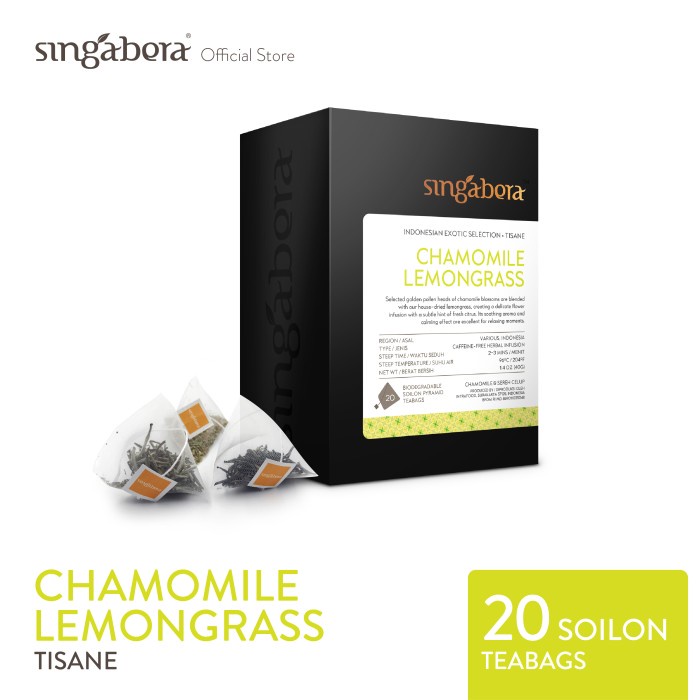 

DISKON - (BISA COD) Singabera Chamomile Lemongrass - Seduhan Herba - 1 box - 20 teabags