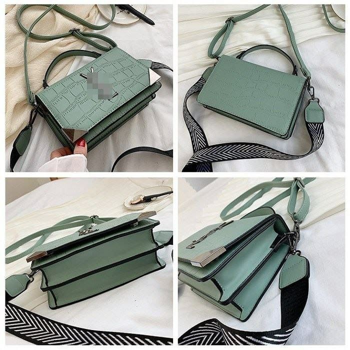 GI 80290 RISCE TAS SELEMPANG TALI MOTIF IMPORT WANITA CEWEK PEREMPUAN JAKARTA BATAM JT