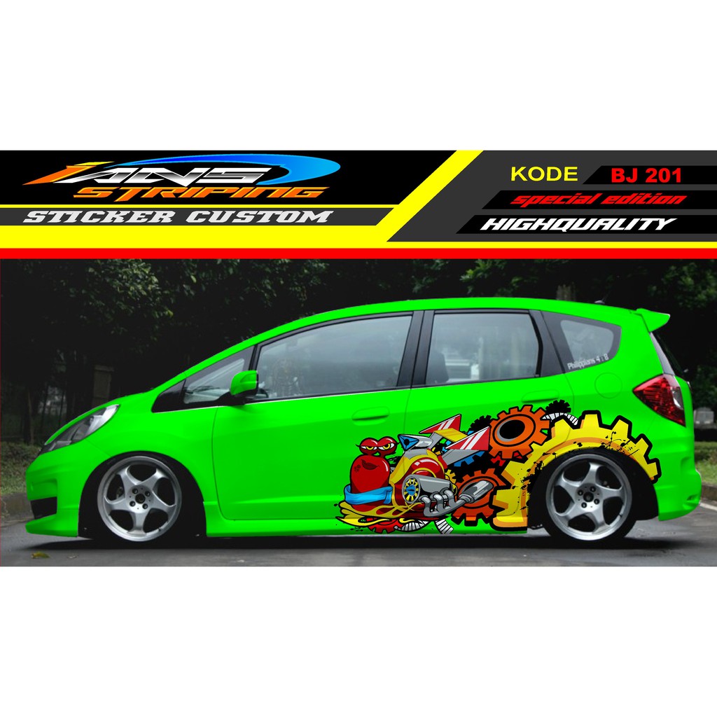 DECAL STICKER MOBIL JAZZ / STIKER MOBIL BRIO , JAZZ , AGYA , AVANZA , AYLA / STIKER MOBIL TERBARU