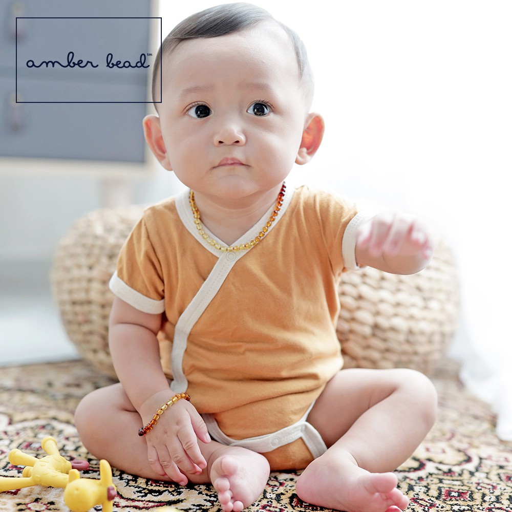 AMBER BEAD. SET XB54R2 Gelang & Kalung amber tumbuh gigi bayi