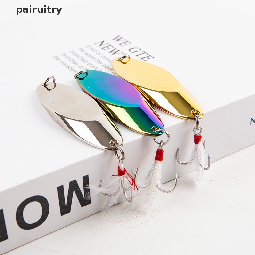 【PRT】 Metal Spinner Spoon Lures Trout Fishing Lure Hard Bait Sequins Artificial Baits .