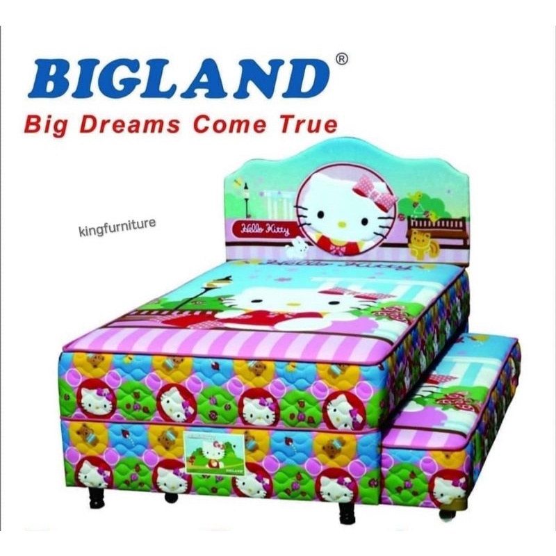 Springbed anak Hello Kitty / bed sorong anak