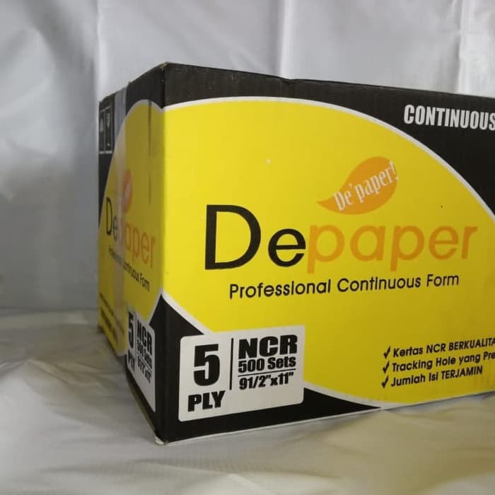 

Depaper kertas continuous form 9,5 x 11 full 5 ply ncr warna