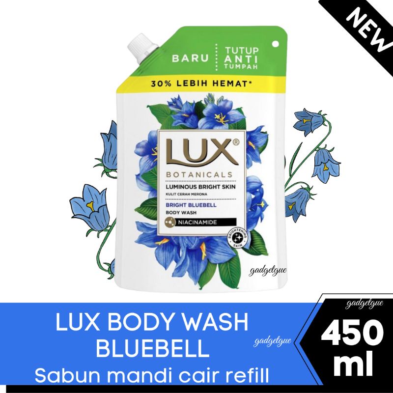 Lux Bright Bluebell Niacinamide Body Wash 450ml Sabun mandi cair Refill  lux sabun mandi sabun lux b