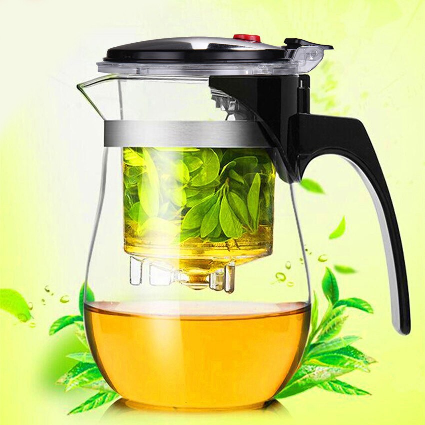 Teko Pitcher Kaca dengan Saringan Infuser Teh / Teko Teh dengan Saringan