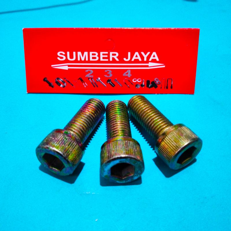 Baut L 10 x 25 kuning / skrup L 10 x 25 TERMURAH