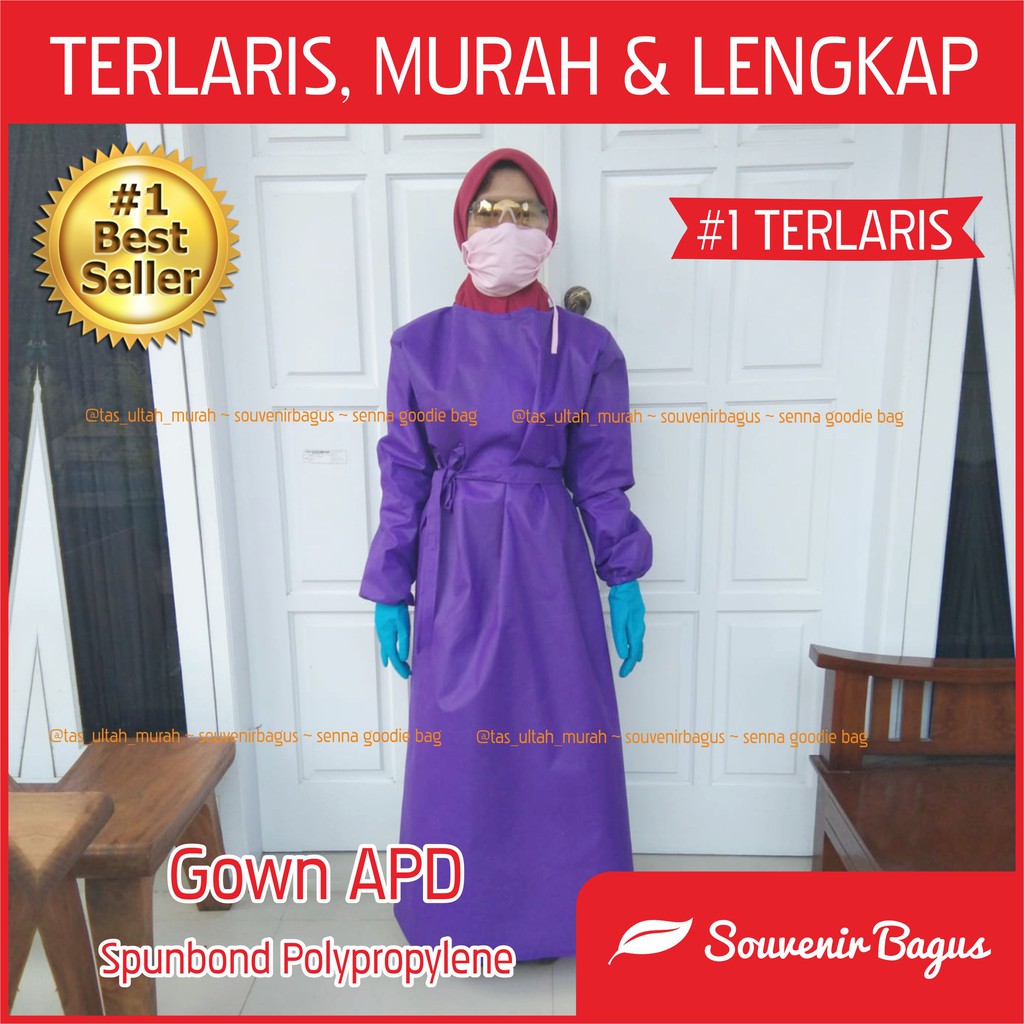 APD GOWN MEDIS Alat pelindung diri baju Disposable apron untuk tenaga medis Dokter Bidan Perawat Laborat TERLARIS