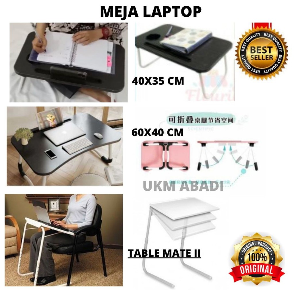 Table Mate II Meja Laptop Lipat Portable Laptop Putih 112