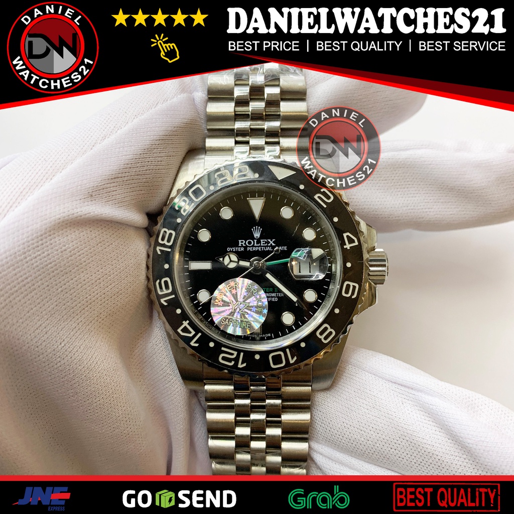 JAM TANGAN MODEL GMT MASTER II BLACK SS904L 116710LN (YZ)