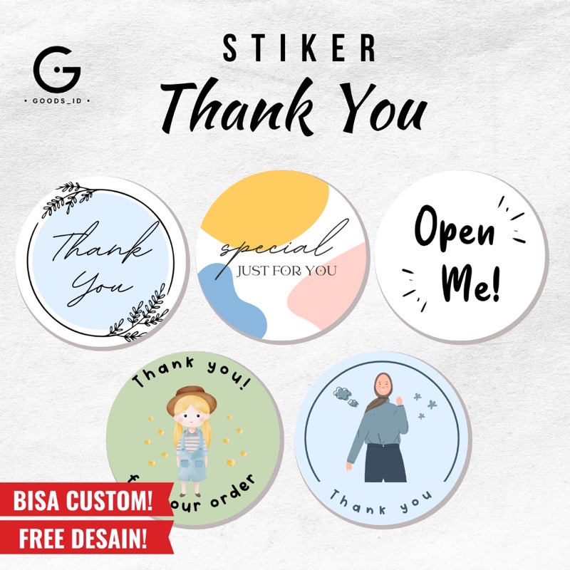 

Stiker Thank You/Stiker Label Olshop/Seal/Packaging/Sticker Cute/Stiker