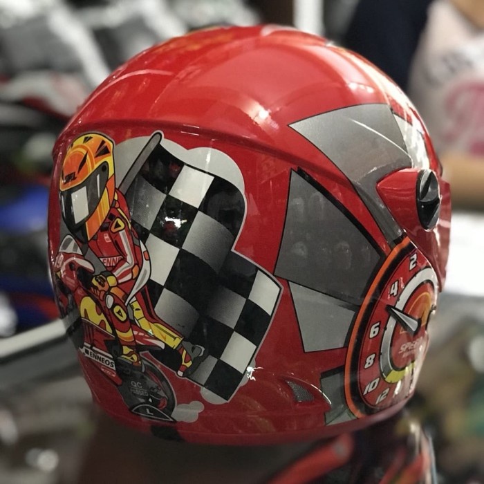 HELM SHEL ANAK MOTO GP RED