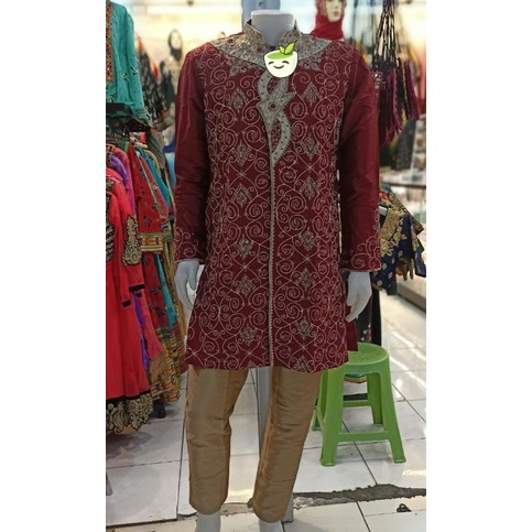 Kurta Sherwani Baju India Cowok Pria Men Boy Ukuran Lengkap 36 - 38 - 40 - 42