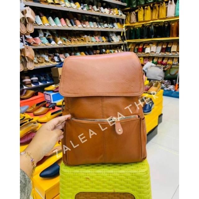 TAS RANSEL WANITA TAS RANSEL KULIT SAPI ASLI GARUT